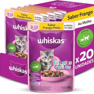 Sache Whiskas Filhotes Frango 85g – Cx. c/ 20un